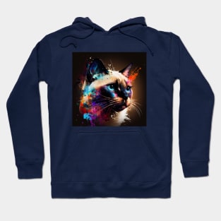 Siamese Cat Design Hoodie